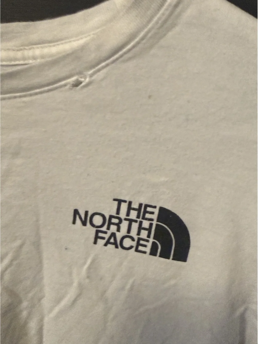 The North Face White Long Sleeve Logo T-Shirt Sz S